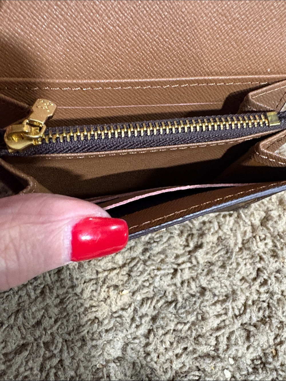 Louis Vuitton Monogram Canvas Small Wallet in Brown and Gold - Picture 4 of 7